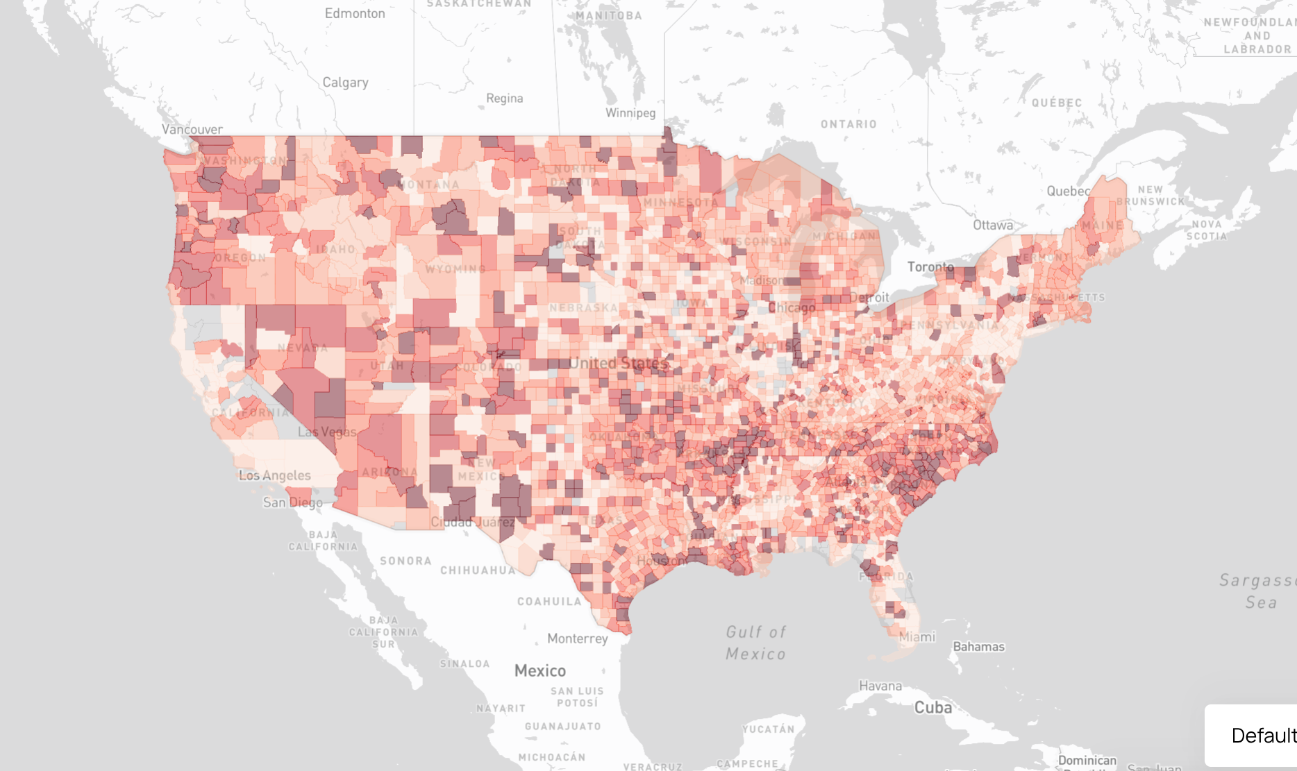 Unhealthy habits prevalence by states