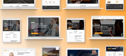 sennder website screens