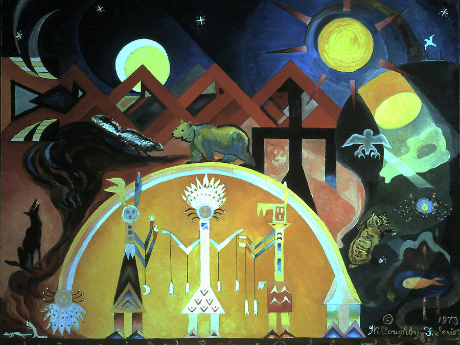 Painting of Navajo creation story
