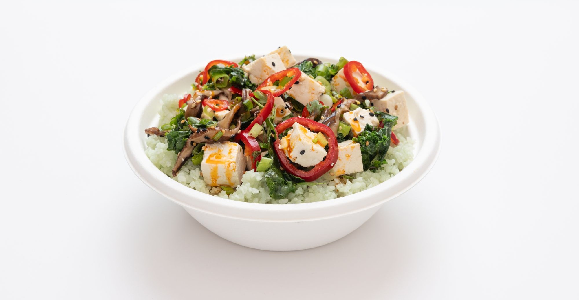 Sweetfin’s Shiitake Chile Tofu Poke Bowl.