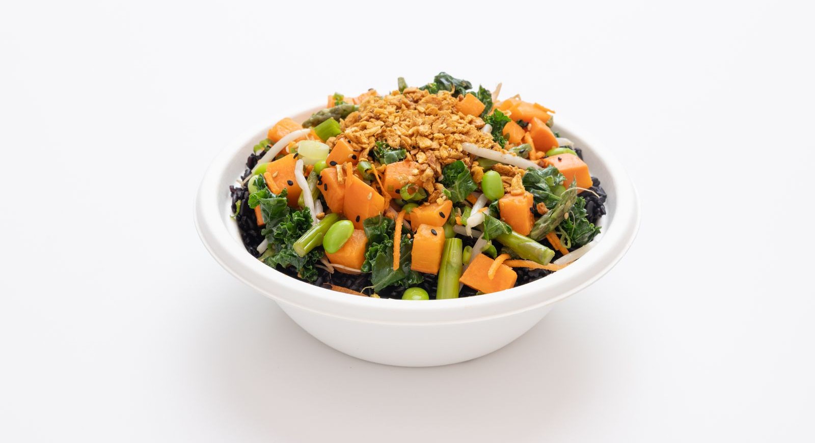 The high-protein health forbidden rice bowl from Sweetfin.