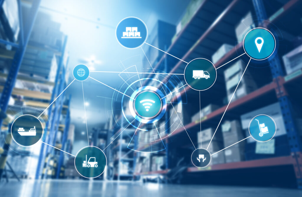 3D illustration of connecting the dots with cloud migration.