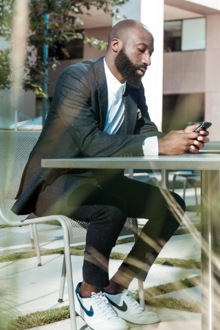 Man working at desk