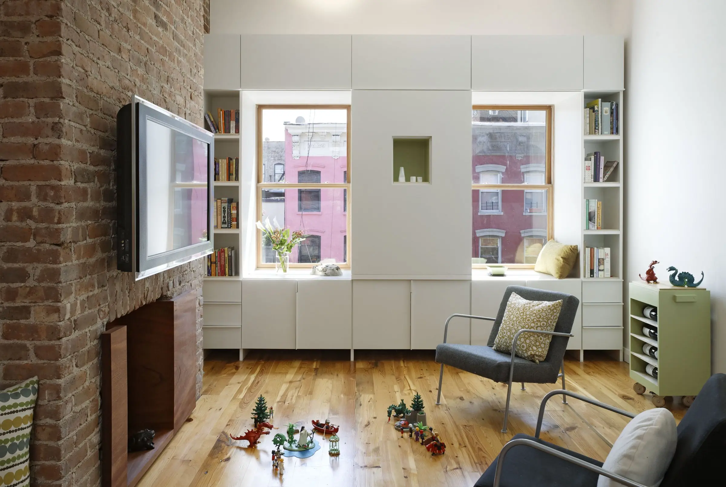 Finger apartment main living space with table up