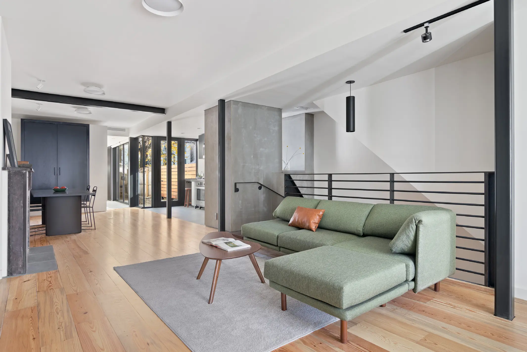 Black architectural elements