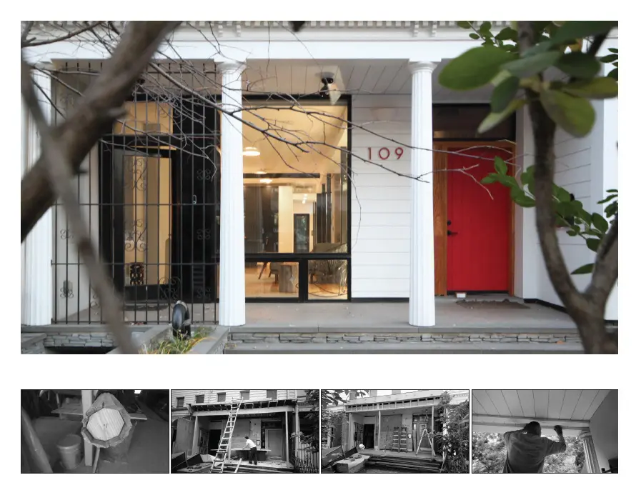 Rebuilt front deck and porch