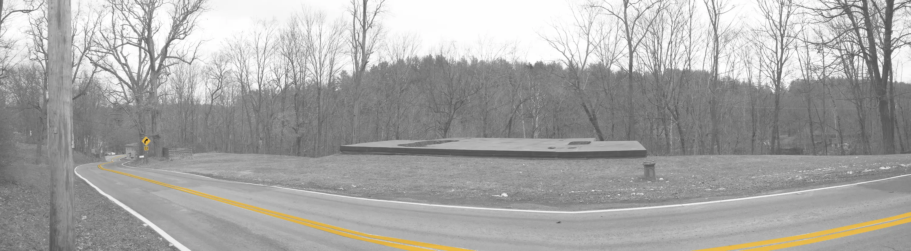 Abandoned concrete platform