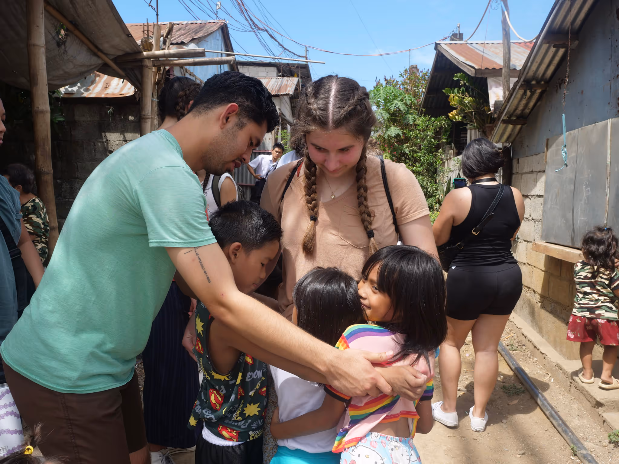 Hugs before visitors leave is a common sight.