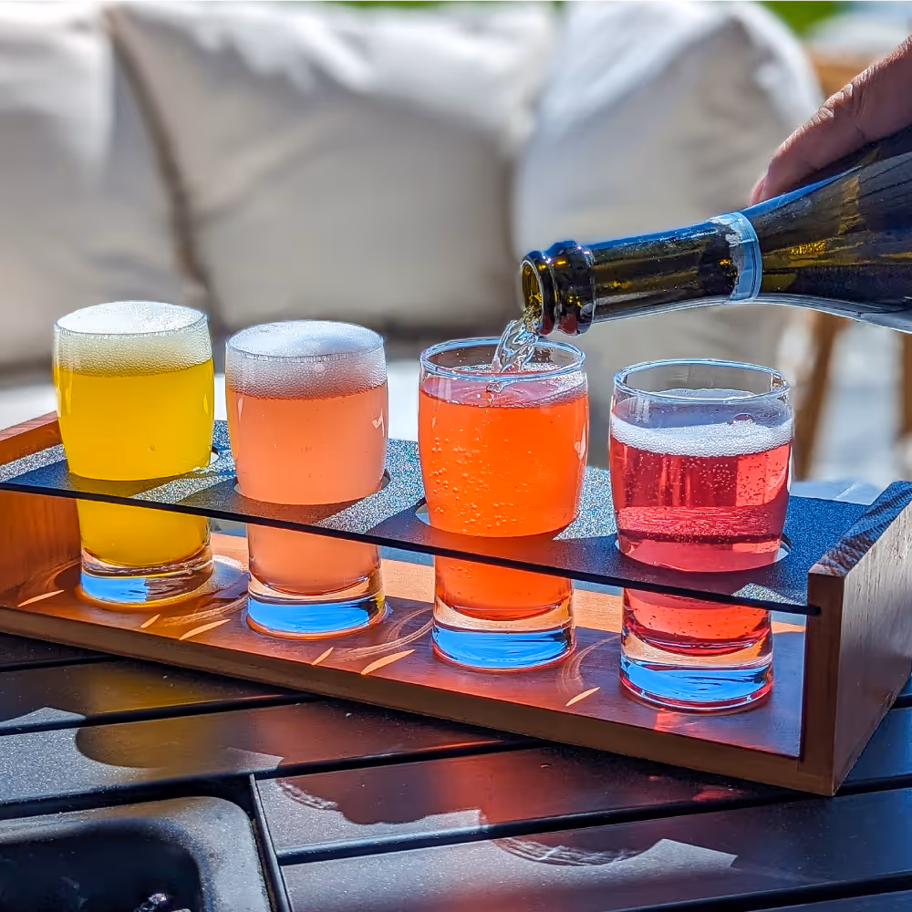 Photo of a mimosa flight offered on Sundays