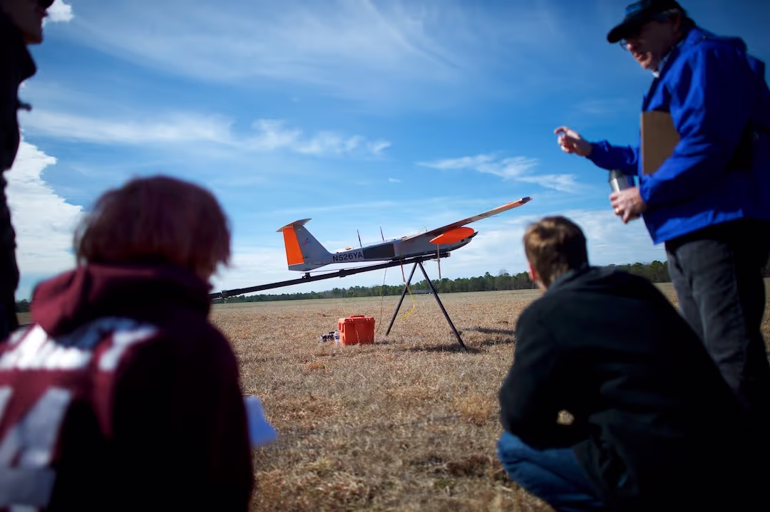 Instructors often let students fly their drones in teams.