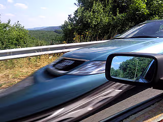 An example of an image suffering from a “rolling shutter effect.”