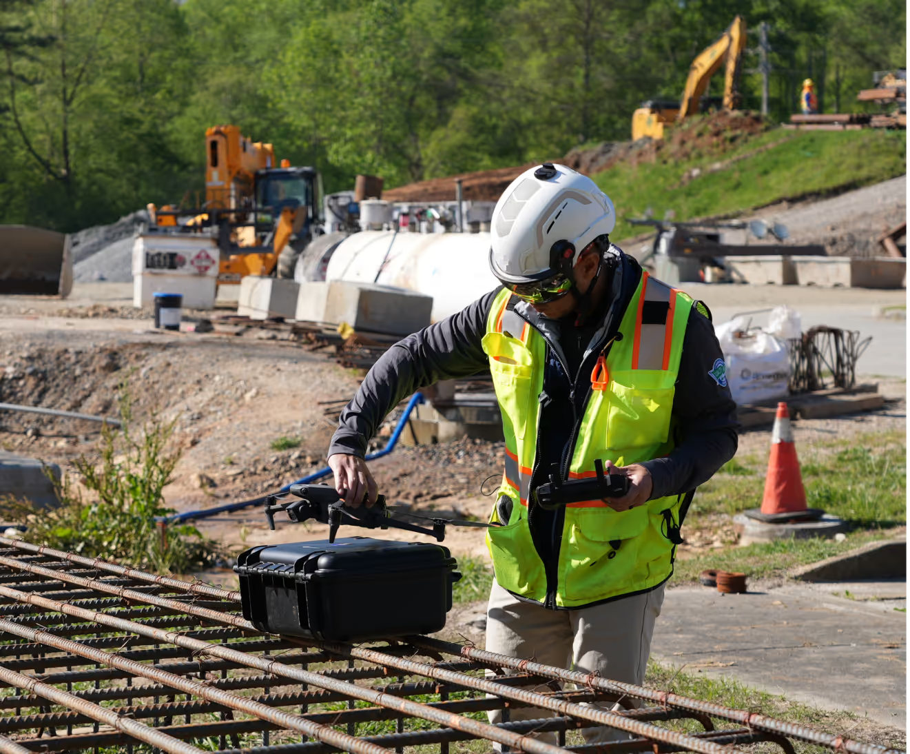 VDC manager setting up drone