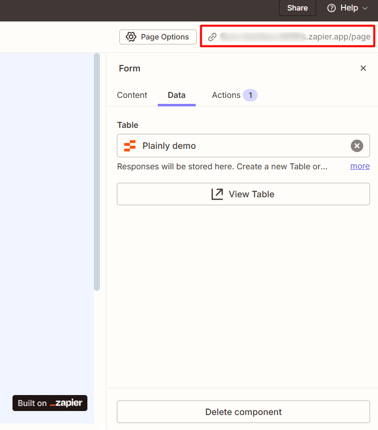 forms URL to share
