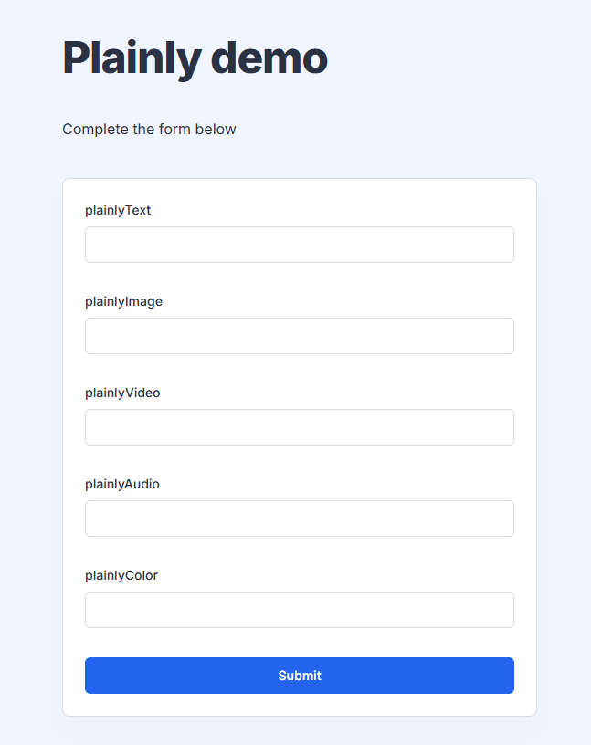 Finished form