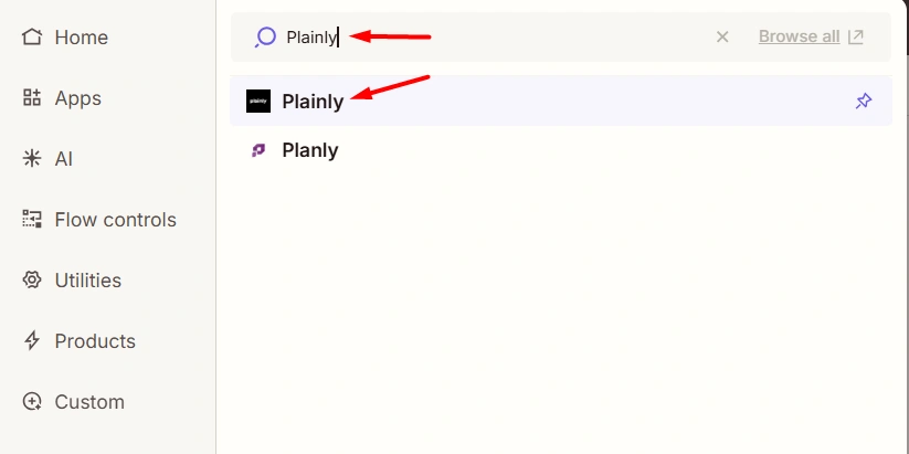 type in the search plainly