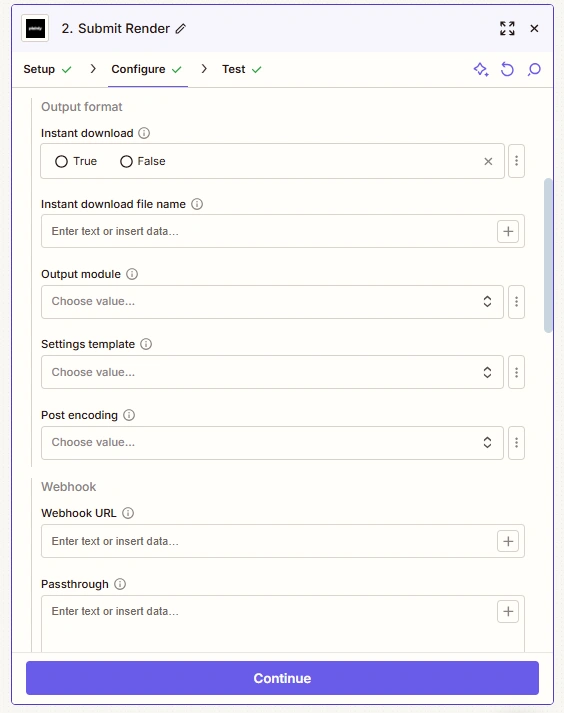 Additonal options for plainly action