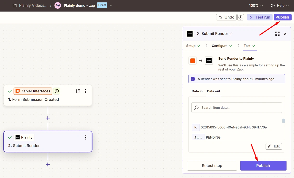 Publish your zap