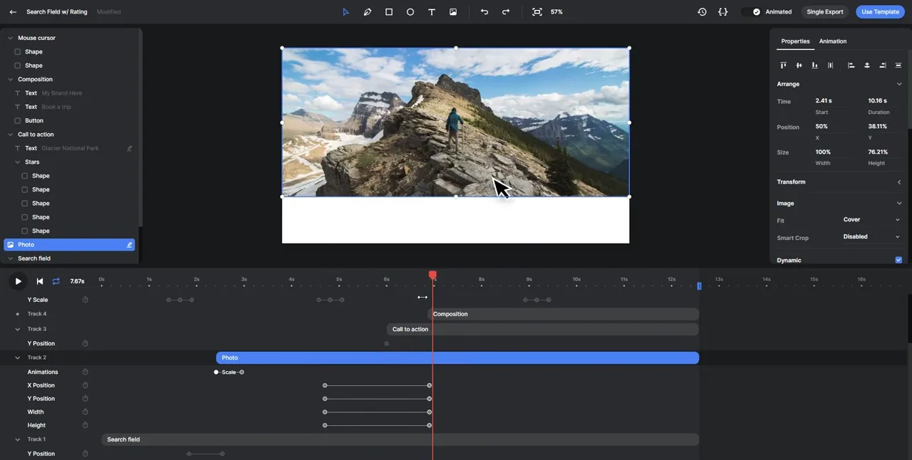 Creatomate template editor