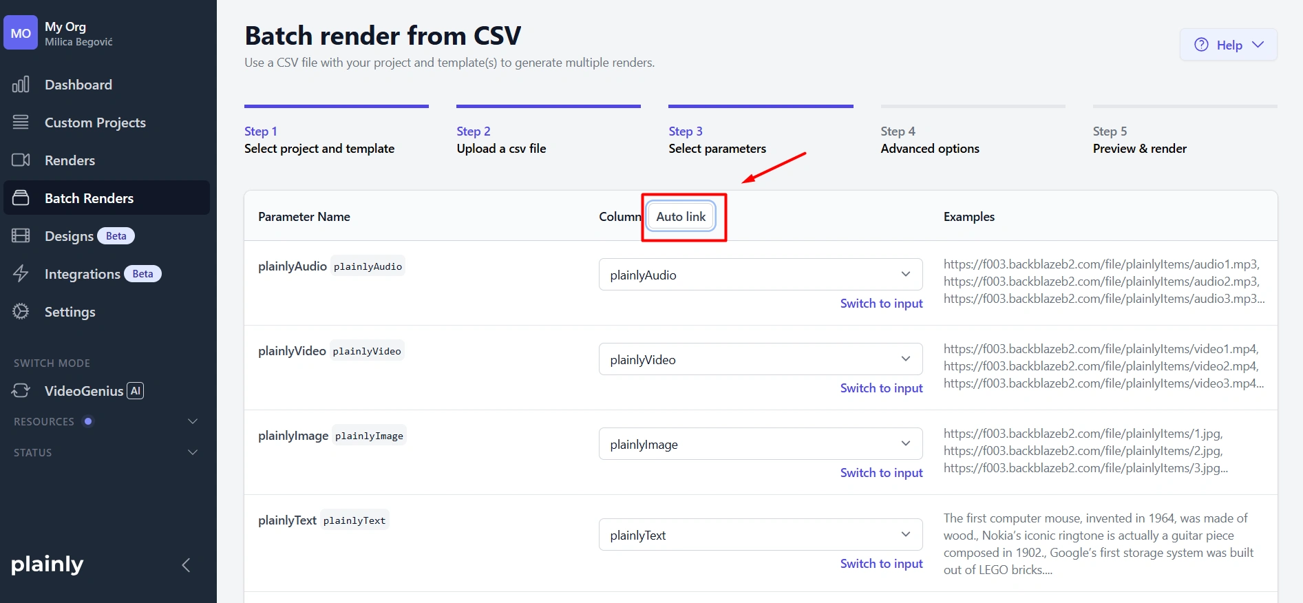 Auto-link your paramaters