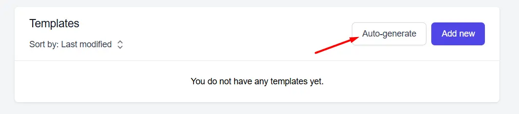 Auto generate button in Plainly