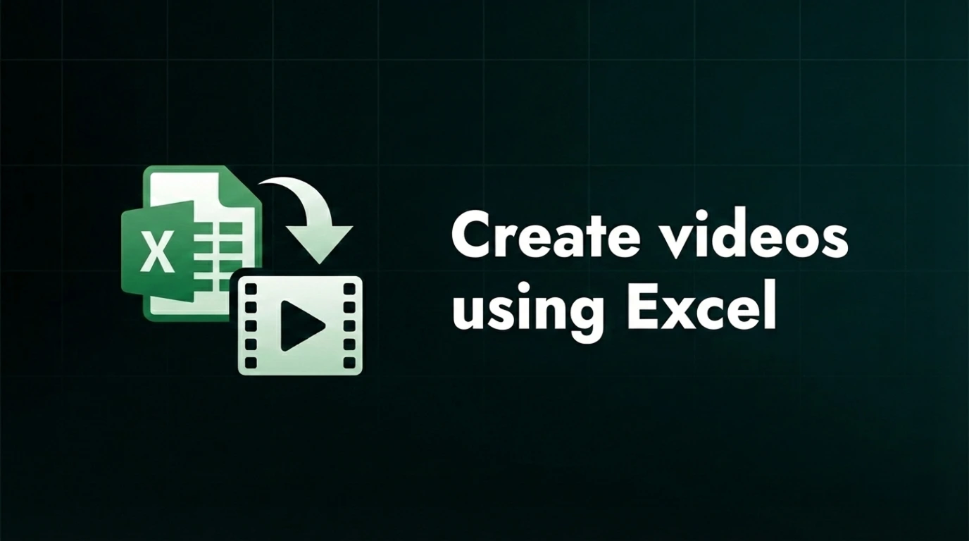 Excel to video thumbnail