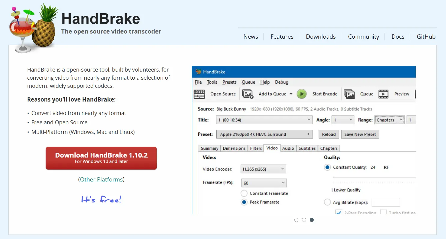 video optimization tool handbrake pricing