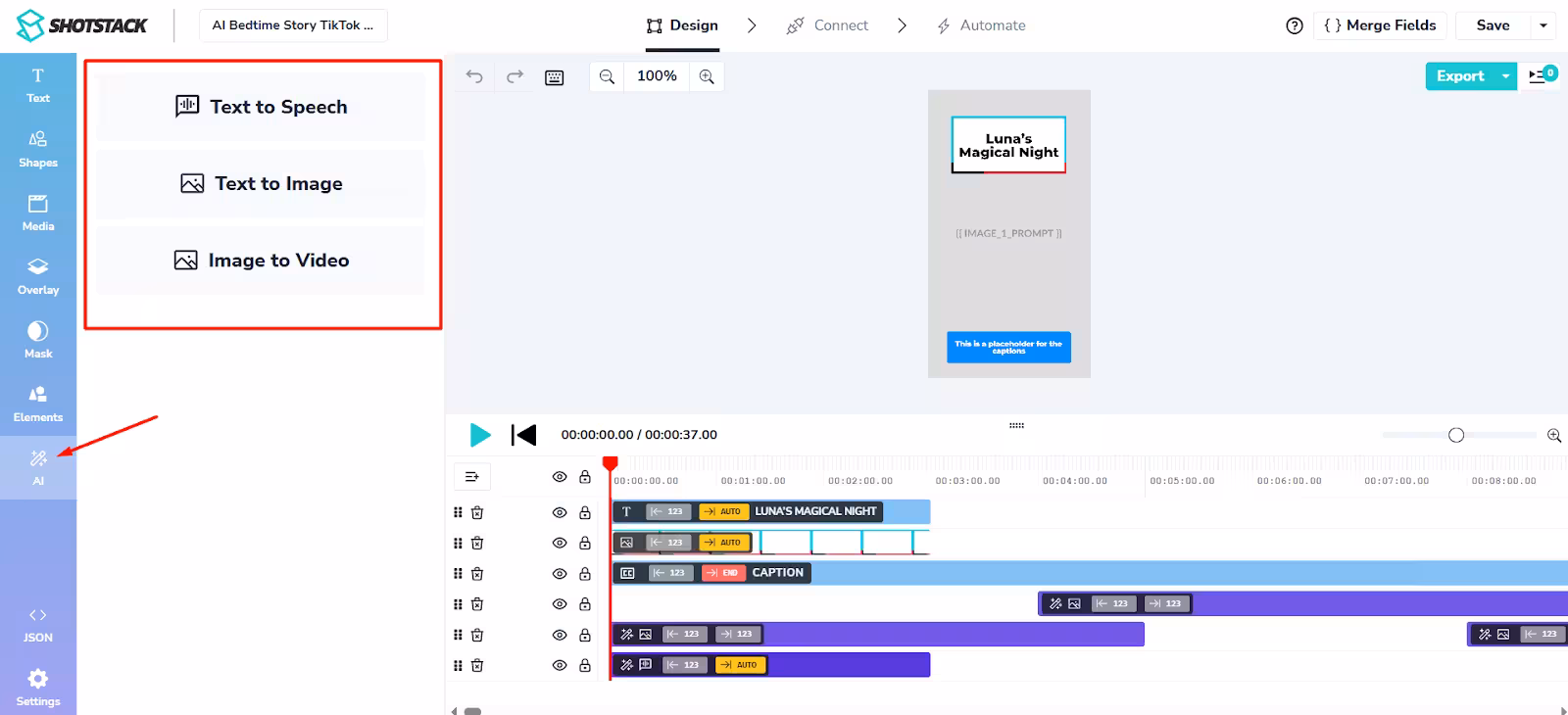 Shotstack ai generation