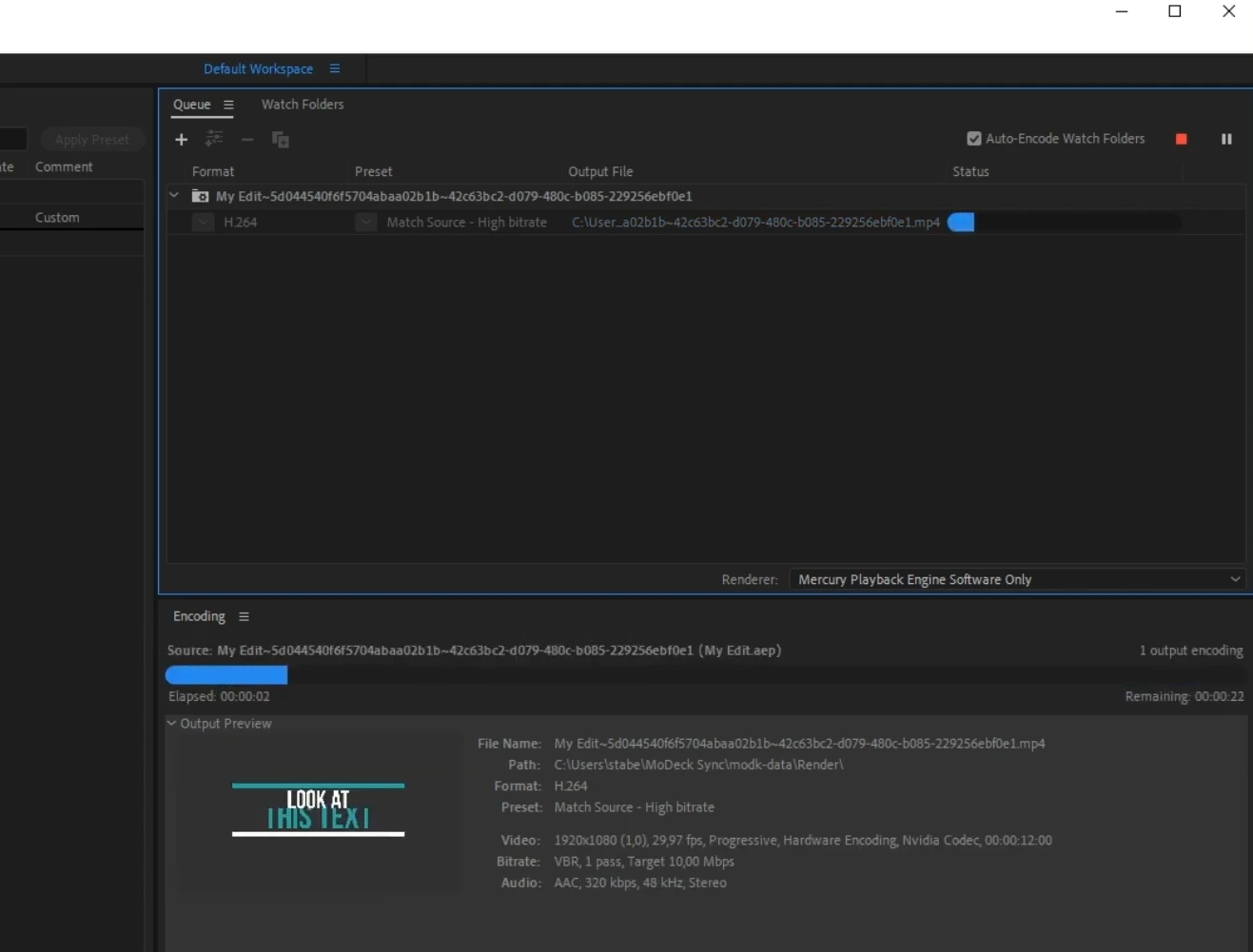 adobe media encoder modeck