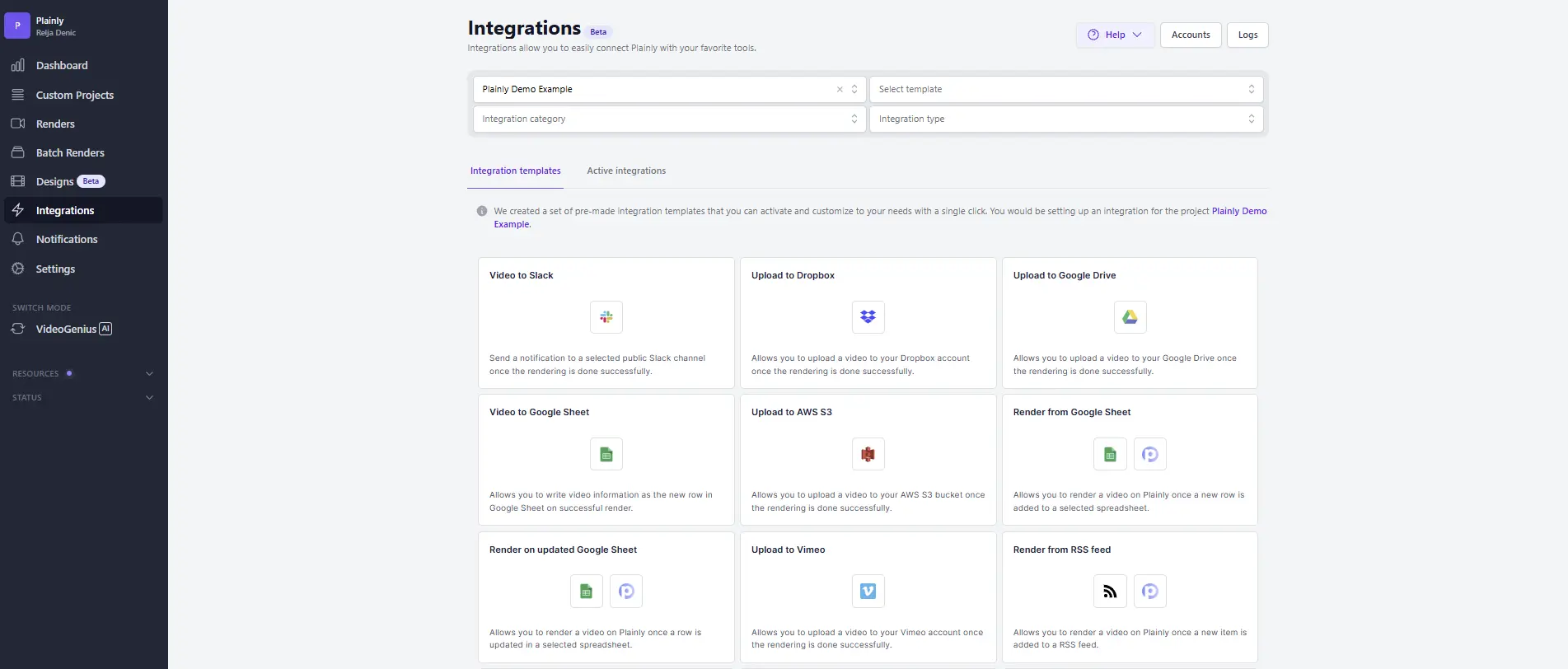 Plainly integrations