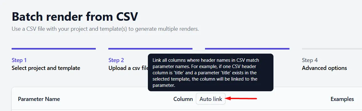 auto link csv with layers