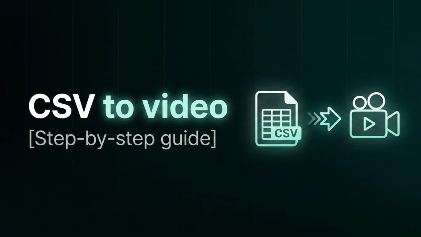 CSV to video thumbnail
