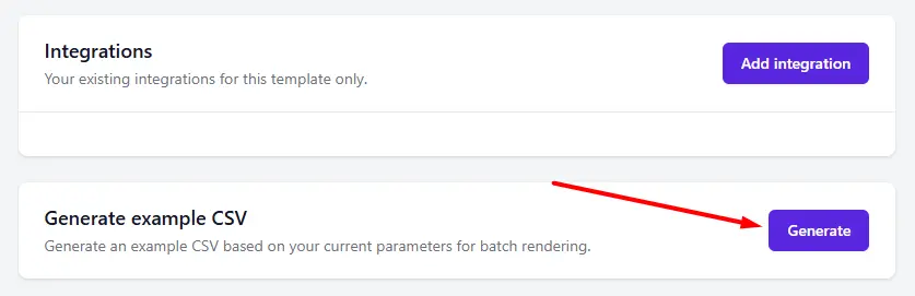 generate csv example in Plainly