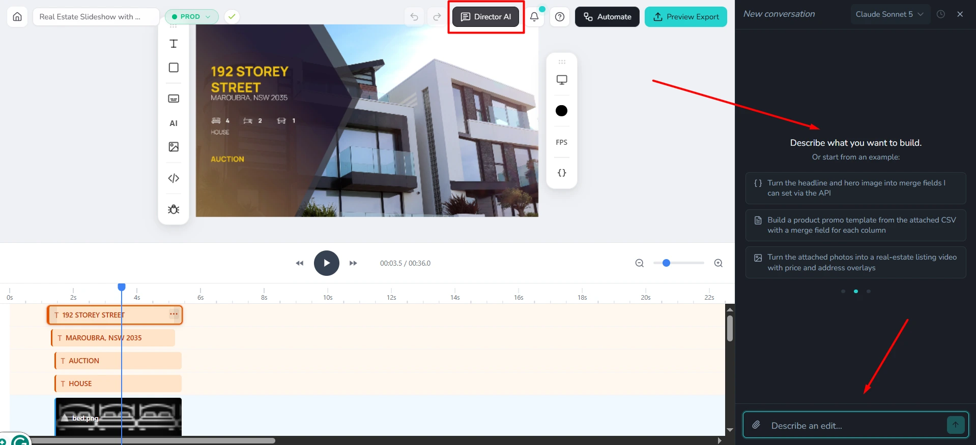 Shotstack AI capabilities
