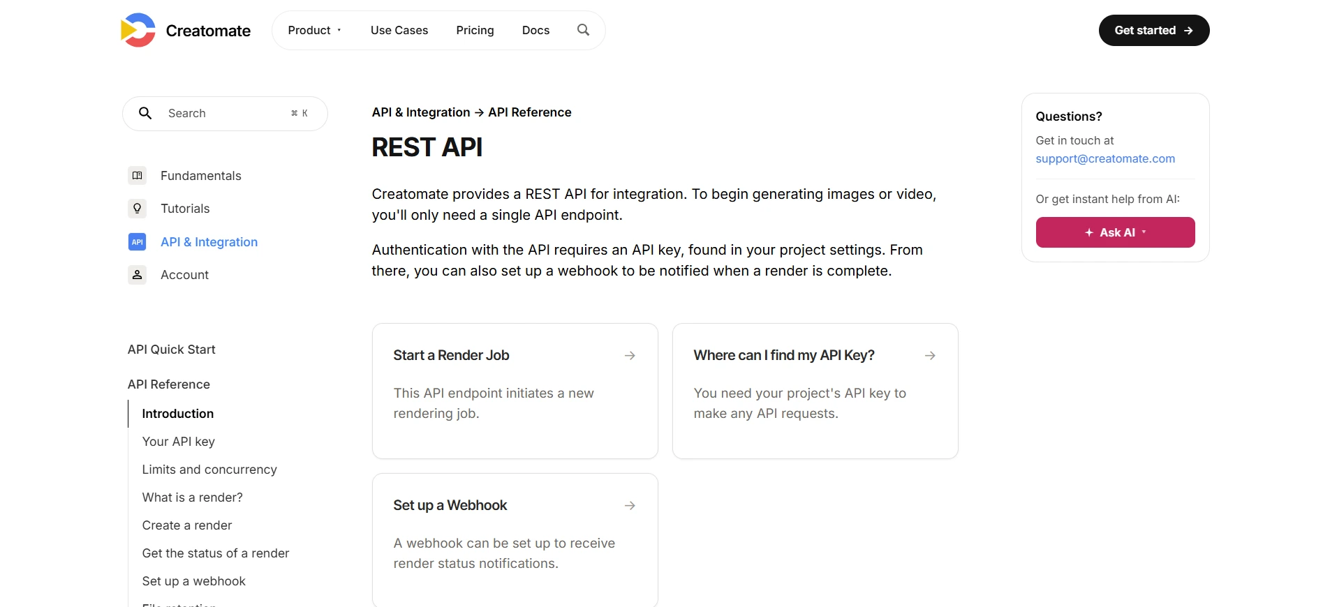 Creatomate API doc