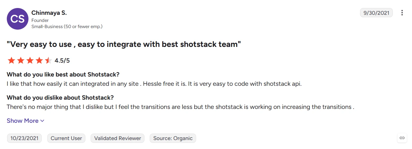 Shotstack G2 review