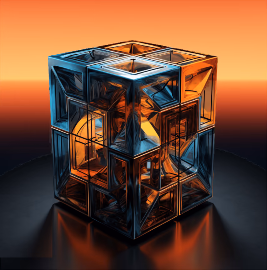 A pentadimensional cube representing the AAGI core of the ETR Technology from The Mindkind.