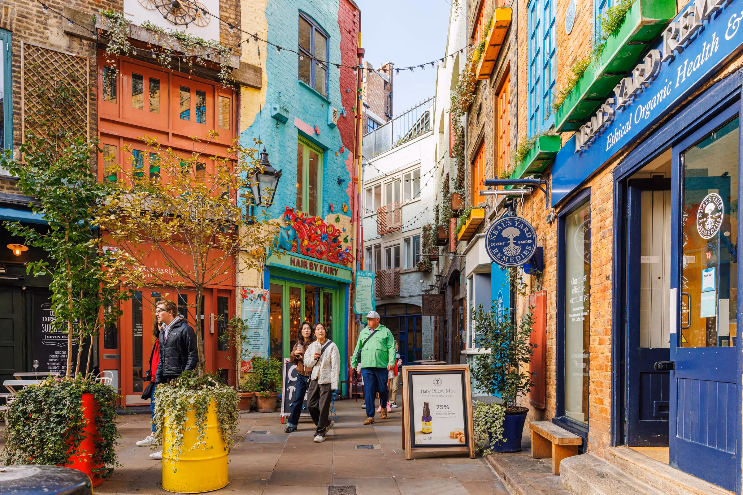 Neals Yard colourful alleyway