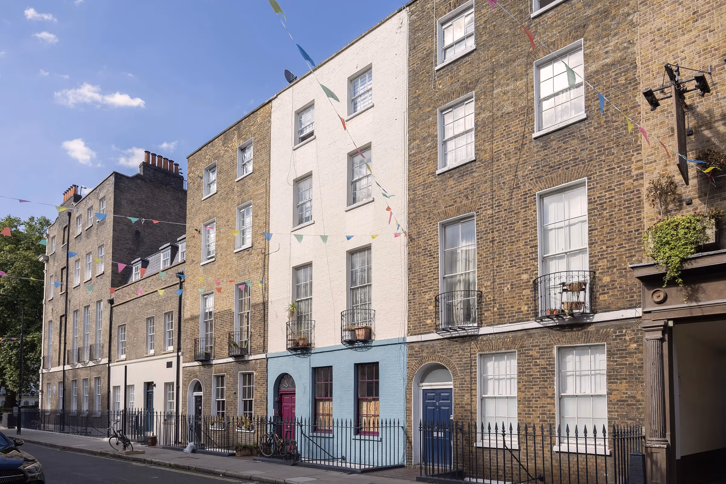 Decorated streets of Fitzrovia