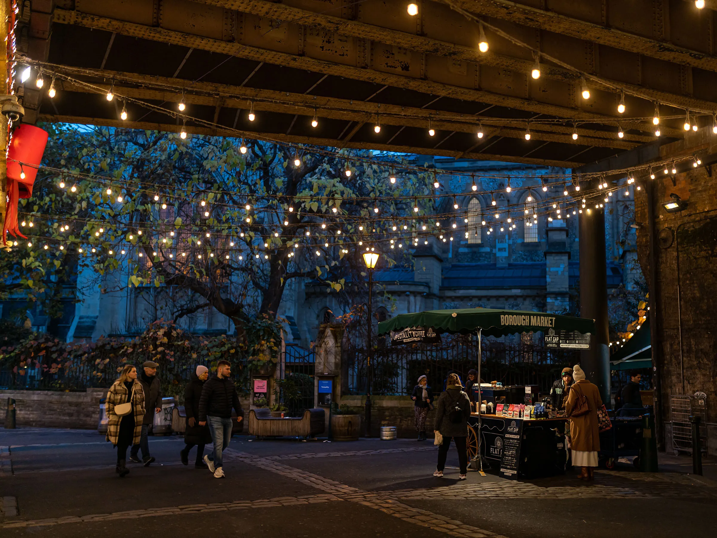 Borough Market at night