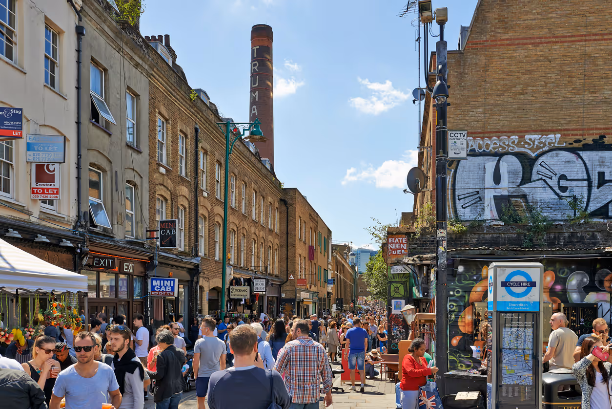 Brick lane in Shoreditch