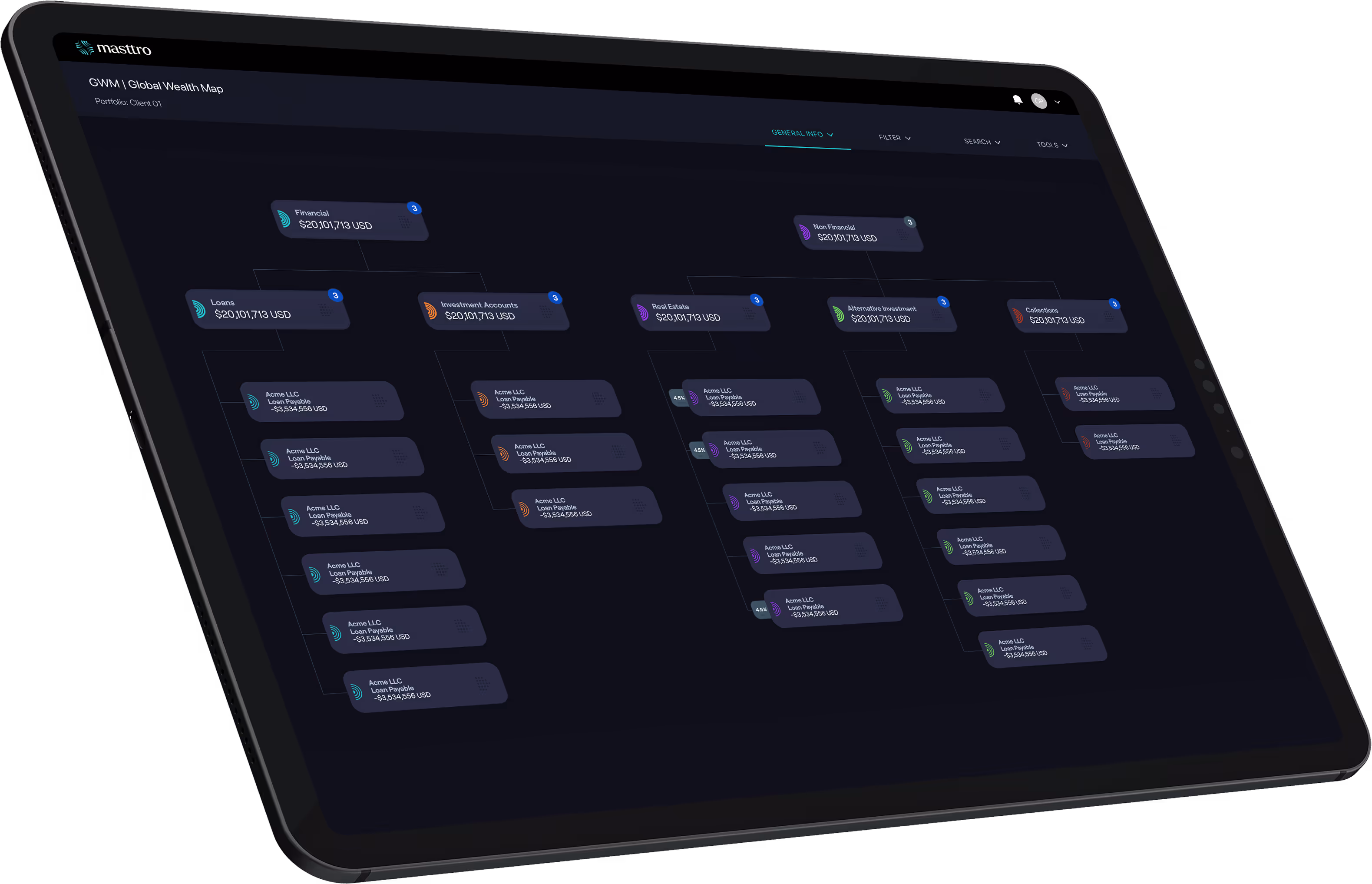 An interactive, real-time view of all assets.