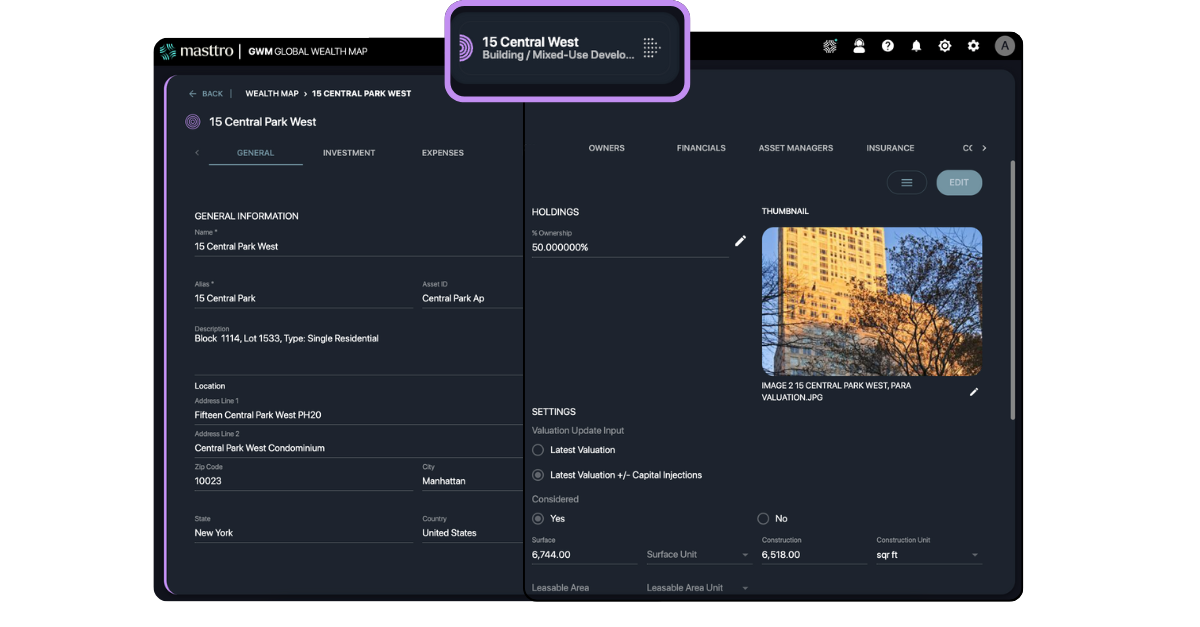 An interactive, real-time view of all assets.