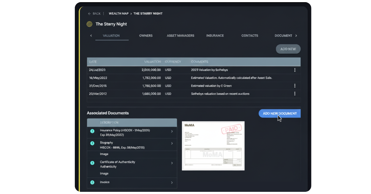 An interactive, real-time view of all assets.