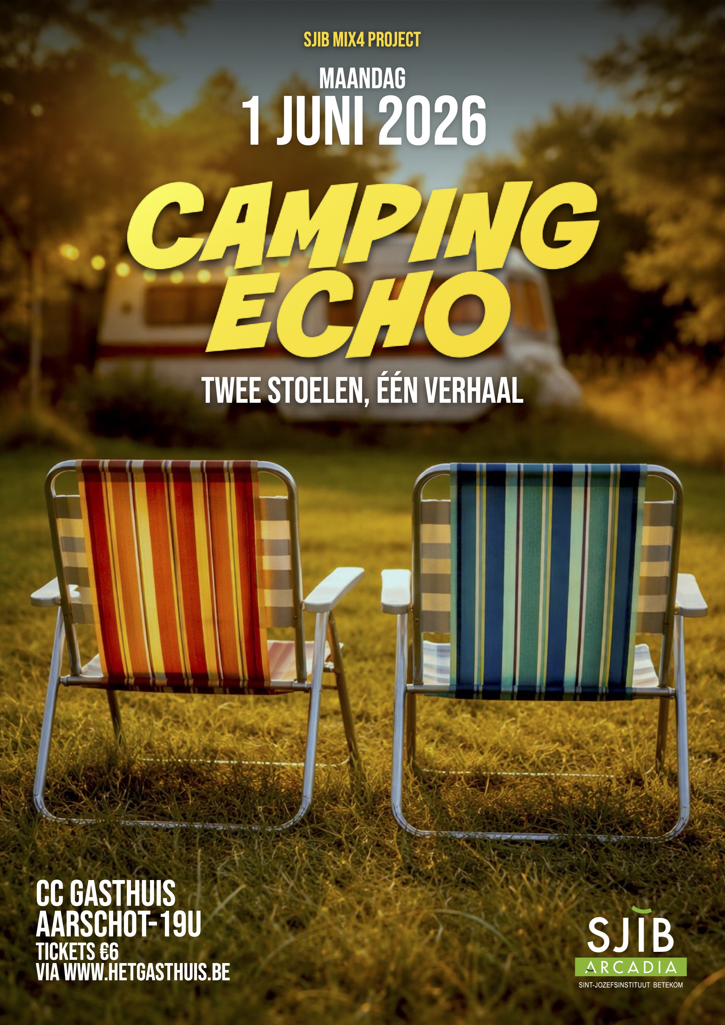Maandag 1 juni toneelvoorstelling "Camping Echo": een wervelende show van onze vierdejaars!
