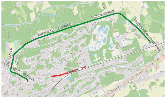 Fietsomleiding voor leerlingen die via Rotselaar komen