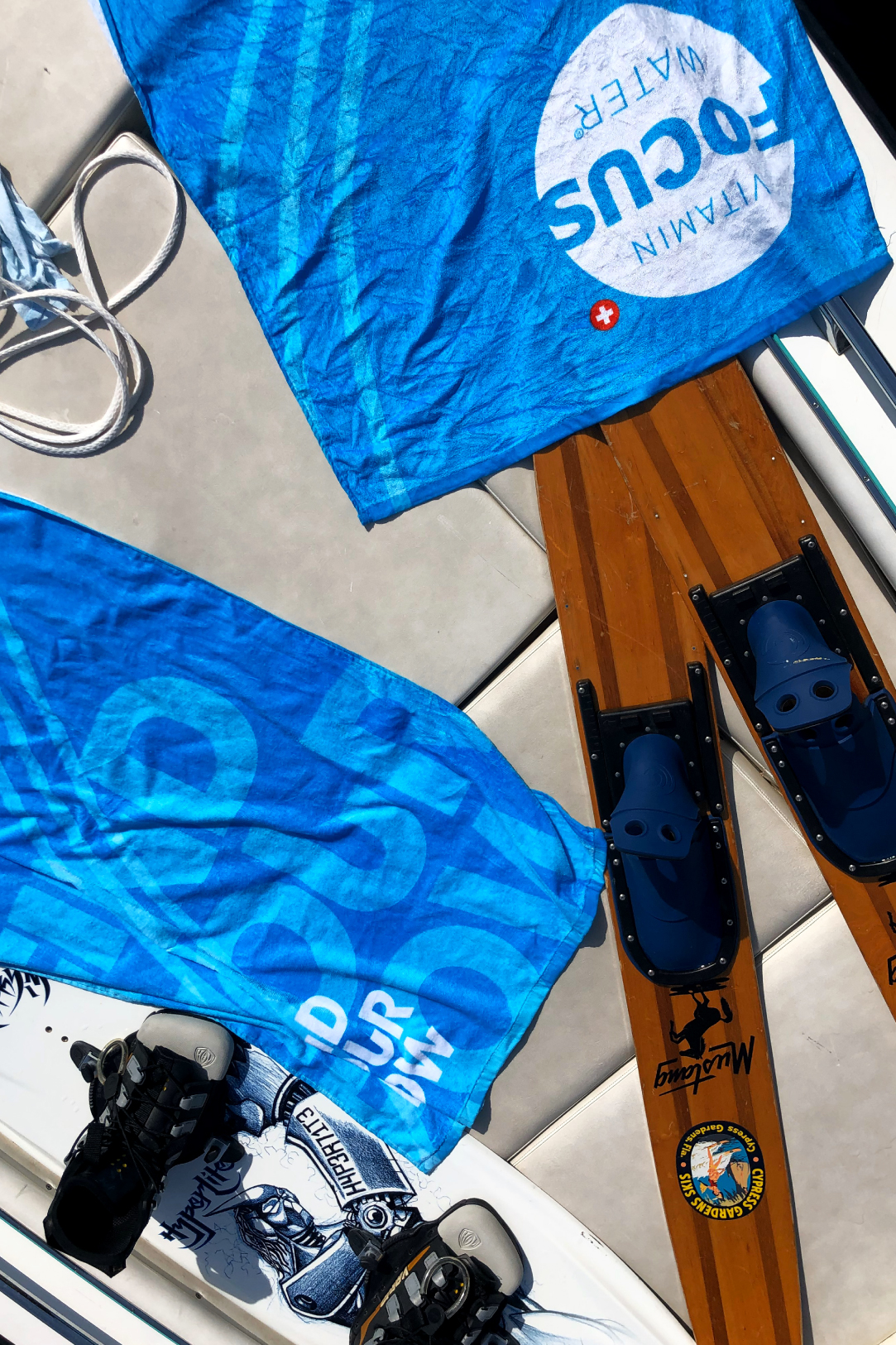 FOCUSWATER 2019 – gebrandetes Tuch mit Markenauftritt