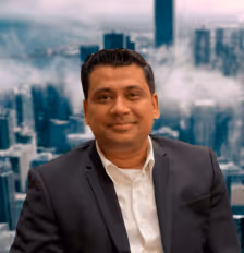 A Mohamad Qamar picture. He's staring at the camera happily. 