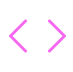 The icon of two pink arrows, each pointing to a side.