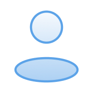 Two different circle shaped like a person icon.