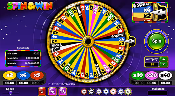 spin and win game view